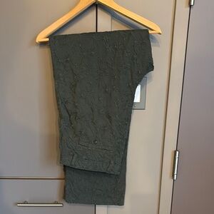 Corridor:  Embroidered Men's Pants Dark Green